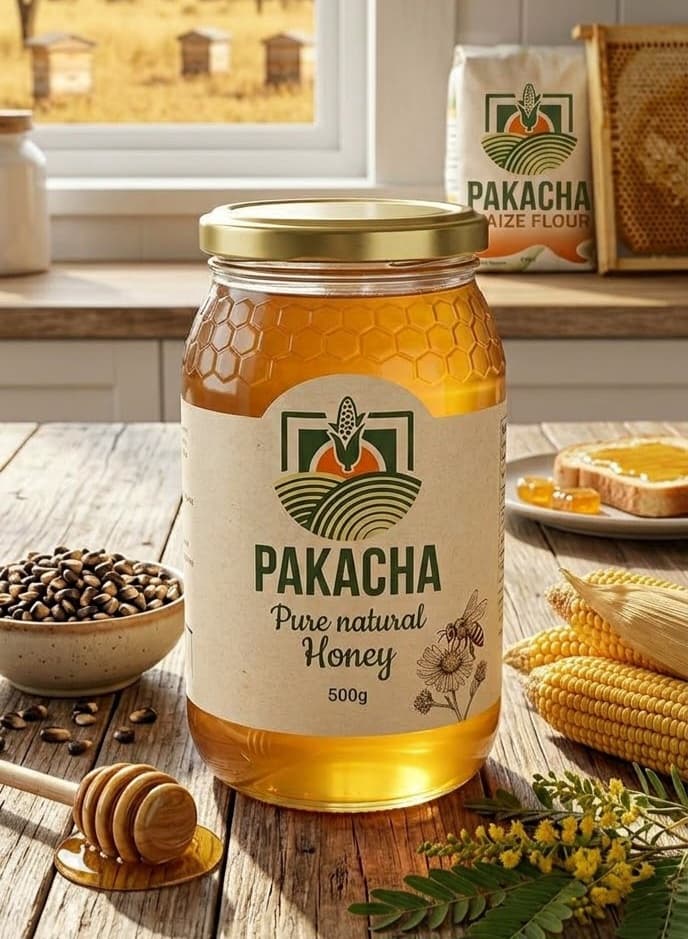 A jar of Pakacha pure natural honey